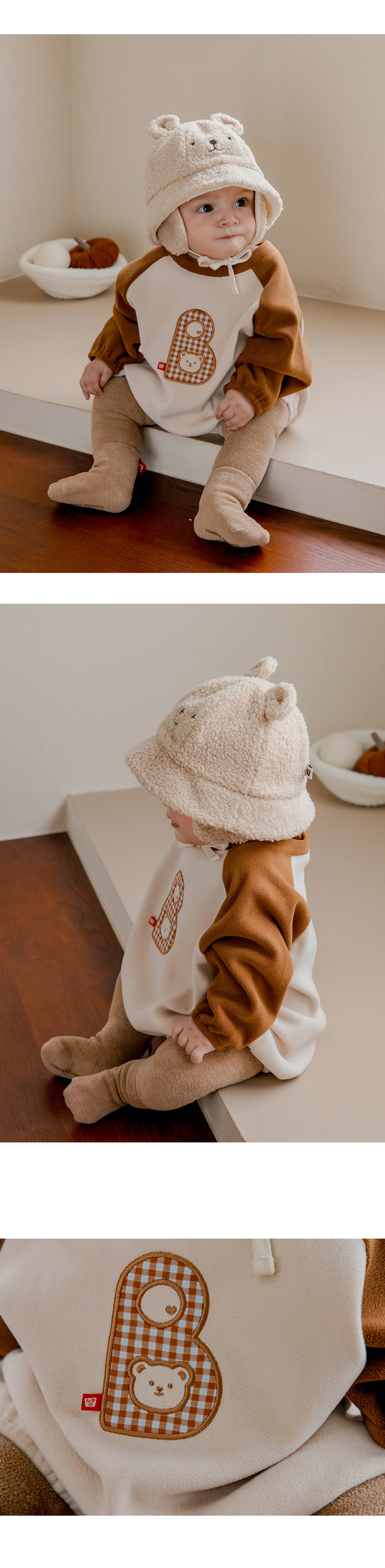 Kids Clara - Korean Baby Fashion - #babywear - Rodu Fleece Lined Bodysuit - 2