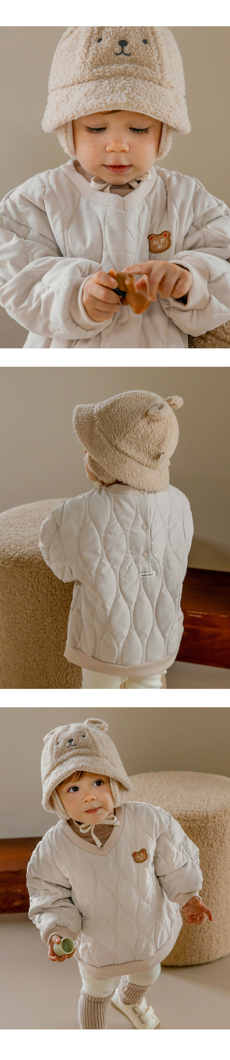 Kids Clara - Korean Baby Fashion - #babywear - Ellado Padded Baby Sweatshirt - 6