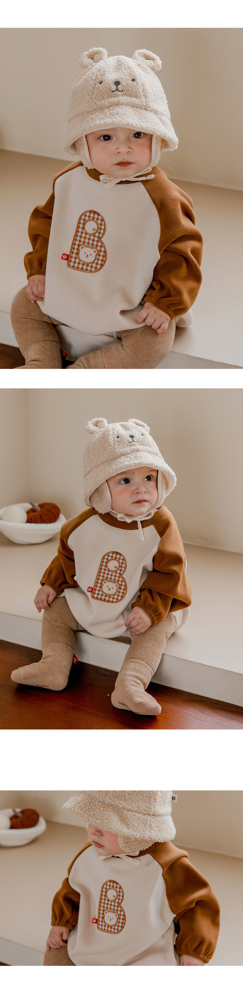 Kids Clara - Korean Baby Fashion - #onlinebabyboutique - Rodu Fleece Lined Bodysuit - 3