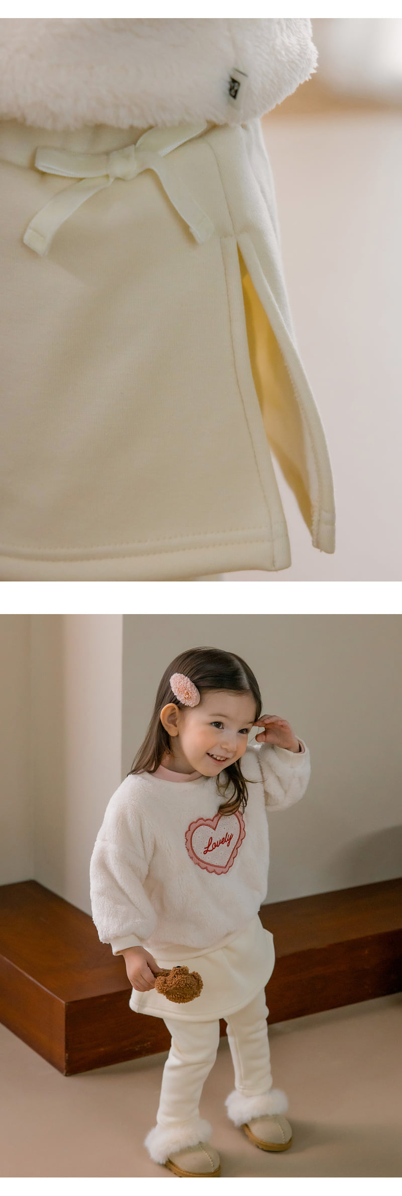 Kids Clara - Korean Baby Fashion - #onlinebabyshop - Lovely Fleece Baby Leggings Skirt - 3