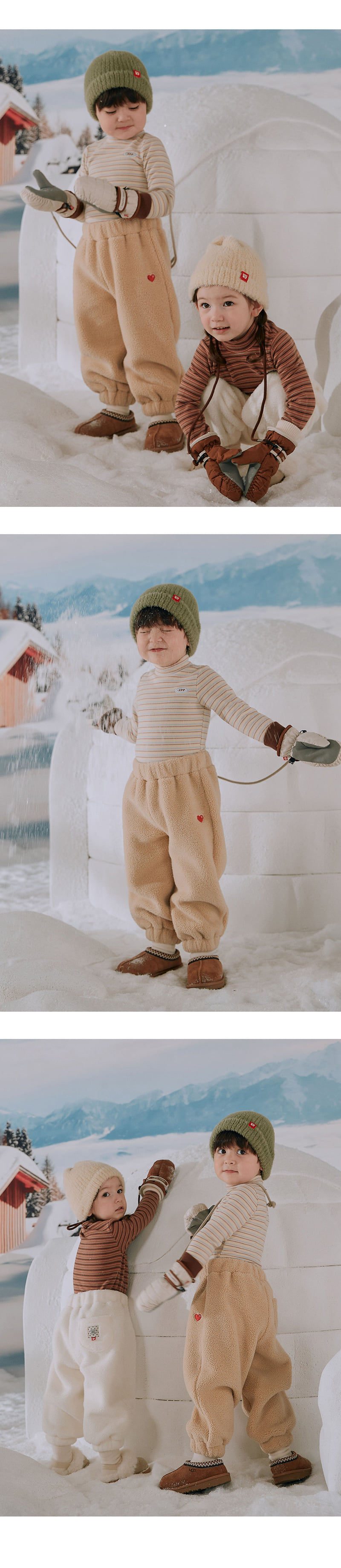 Kids Clara - Korean Baby Fashion - #smilingbaby - Fluffy Baby Fleece Pants - 2