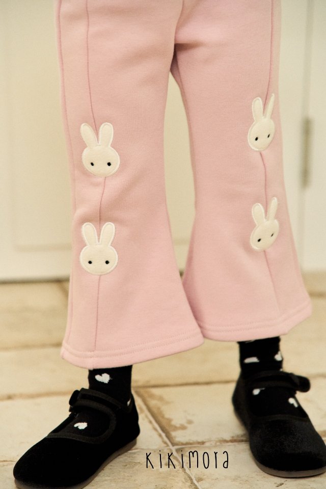Kikimora - Korean Baby Fashion - #babyboutique - Snow Rabbit Bootcut Pants - 6