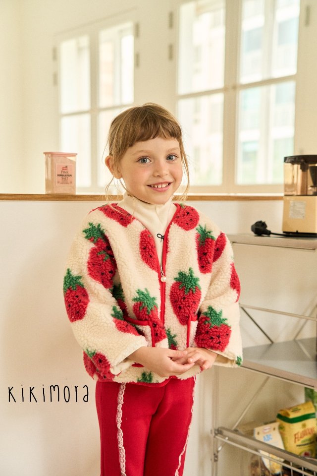 Kikimora - Korean Baby Fashion - #babyboutique - Strawberry Fleece Jumper - 8
