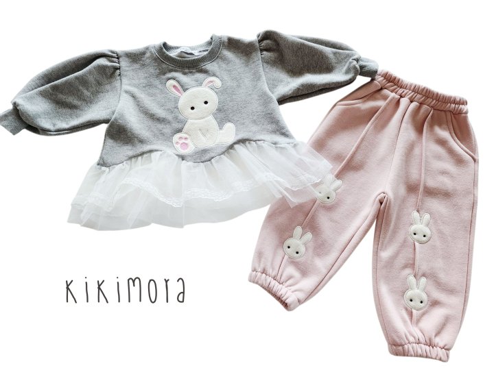 Kikimora - Korean Baby Fashion - #babyboutiqueclothing - Fluffy Bunny Jogger Pants - 3