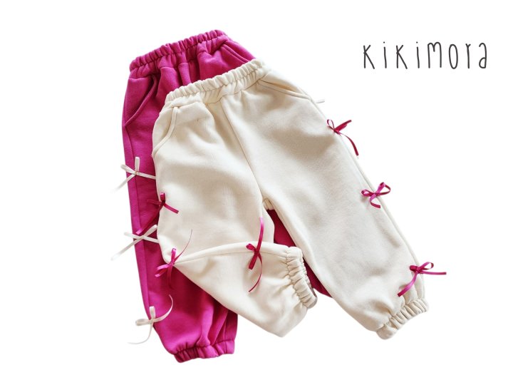 Kikimora - Korean Baby Fashion - #babyboutiqueclothing - Cotton Ribbon Jogger Pants