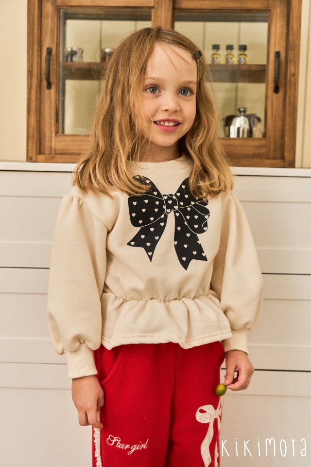 Kikimora - Korean Baby Fashion - #babyboutiqueclothing - Star Ribbon Sweatshirt