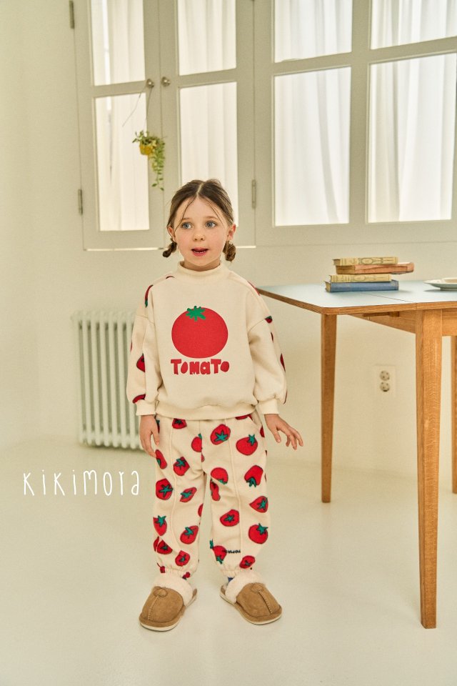 Kikimora - Korean Baby Fashion - #babyclothing - Fleece Tomato Jogger Pants - 6