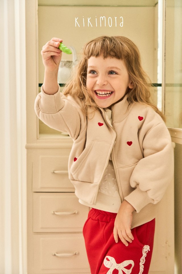 Kikimora - Korean Baby Fashion - #babyclothing - Heart Point Zip-up