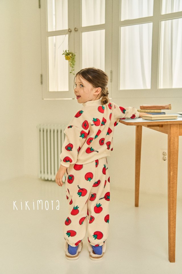 Kikimora - Korean Baby Fashion - #babyfever - Fleece Tomato Jogger Pants - 8