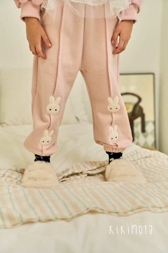 Kikimora - Korean Baby Fashion - #babyfever - Fluffy Bunny Jogger Pants - 6