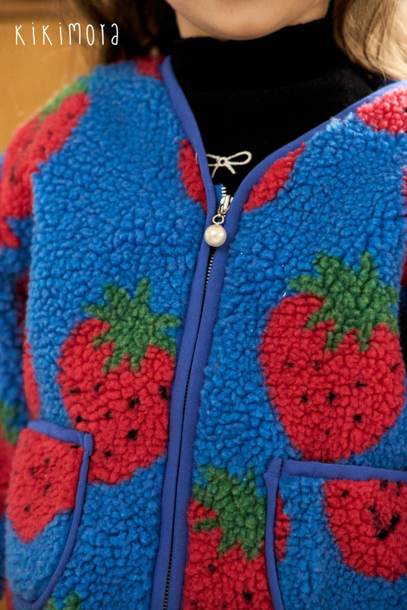Kikimora - Korean Baby Fashion - #babyfever - Strawberry Fleece Jumper - 12
