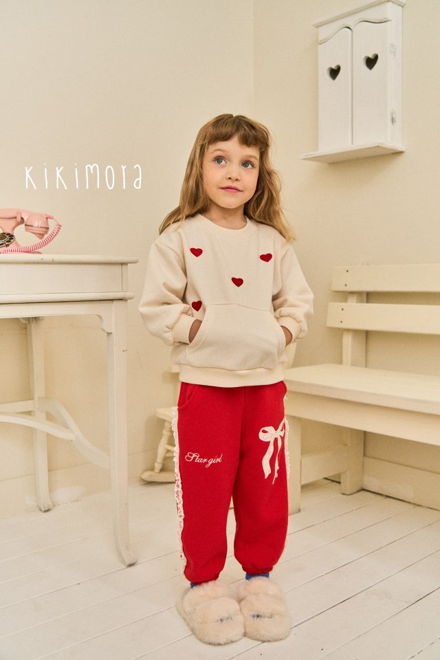 Kikimora - Korean Baby Fashion - #babyfever - Heart Love Sweatshirt