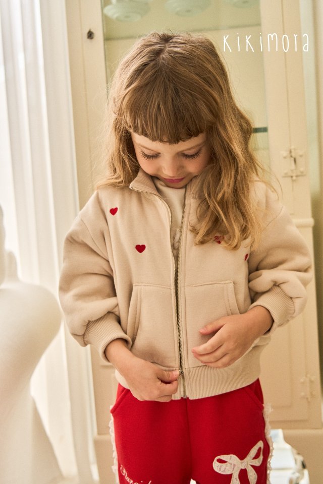 Kikimora - Korean Baby Fashion - #babyfever - Heart Point Zip-up - 4