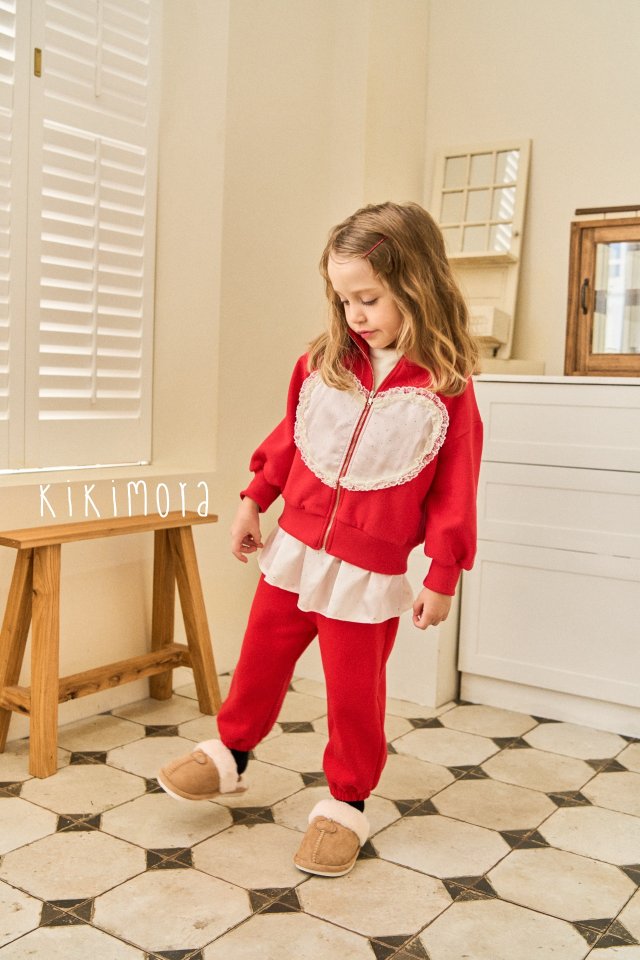 Kikimora - Korean Baby Fashion - #babylifestyle - Romantic Heart Zip-up - 10