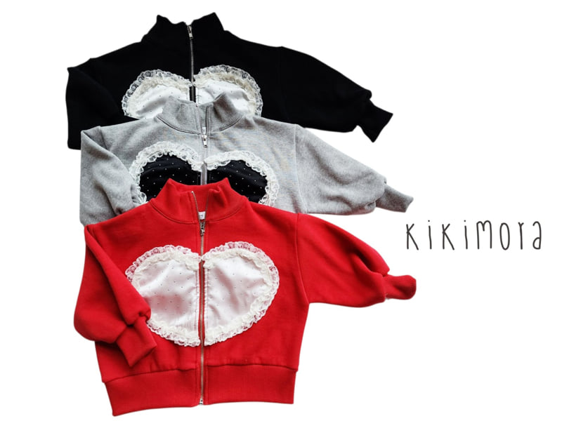 Kikimora - Korean Baby Fashion - #babyootd - Romantic Heart Zip-up - 12