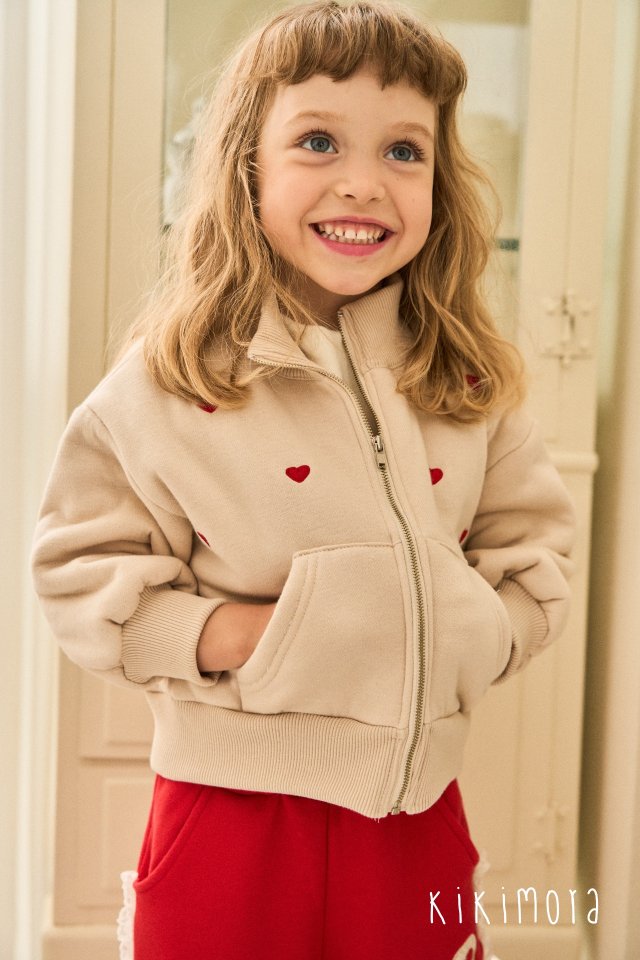 Kikimora - Korean Baby Fashion - #babyootd - Heart Point Zip-up - 7
