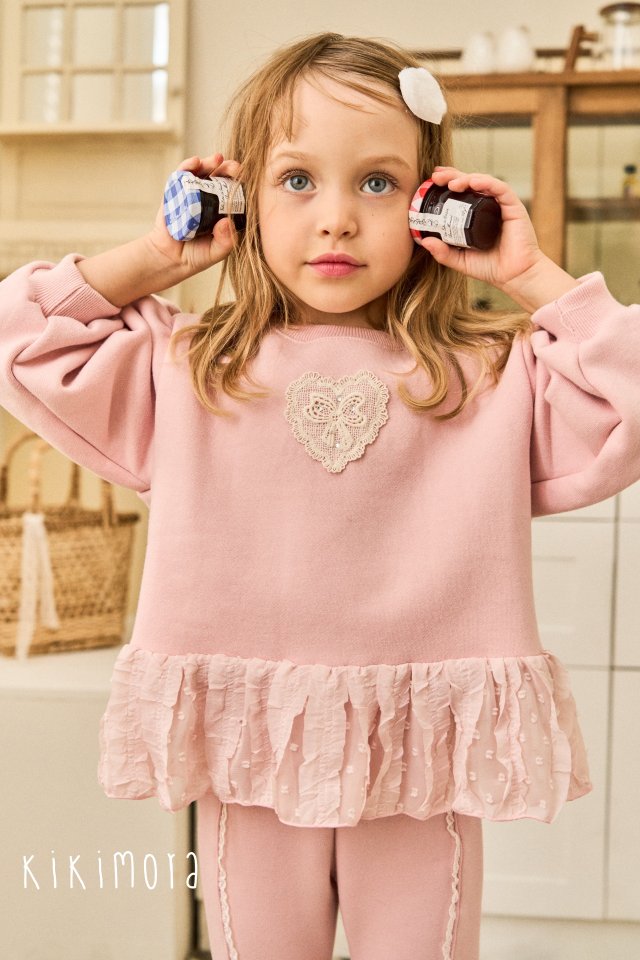 Kikimora - Korean Baby Fashion - #babyoutfit - French Lace Sweatshirt - 6