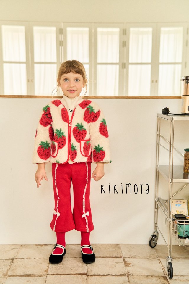 Kikimora - Korean Baby Fashion - #babyoutfit - Strawberry Fleece Jumper - 3