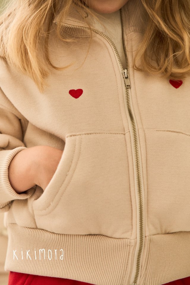 Kikimora - Korean Baby Fashion - #babyoutfit - Heart Point Zip-up - 9