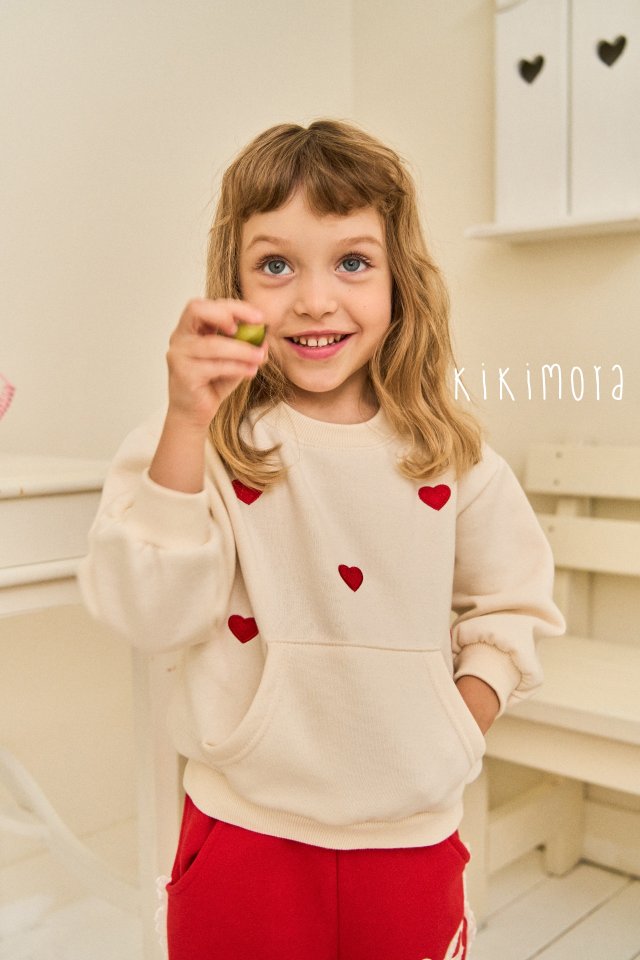 Kikimora - Korean Baby Fashion - #babyoutfit - Heart Love Sweatshirt - 6