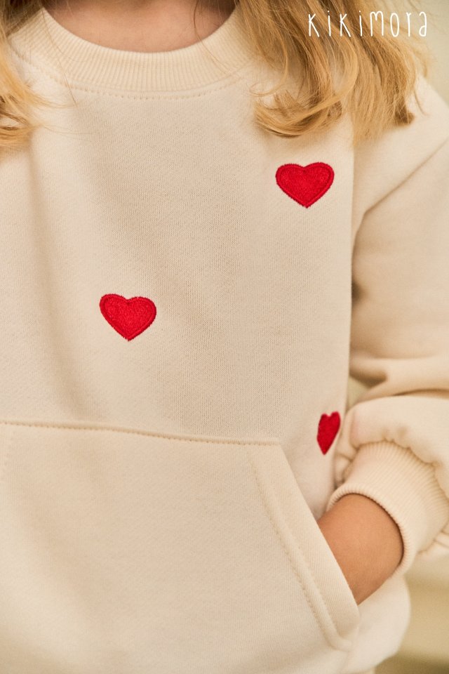 Kikimora - Korean Baby Fashion - #babyoutfit - Heart Love Sweatshirt - 7