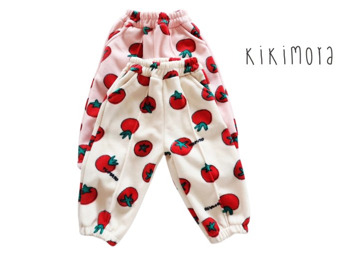 Kikimora - Korean Baby Fashion - #onlinebabyboutique - Fleece Tomato Jogger Pants