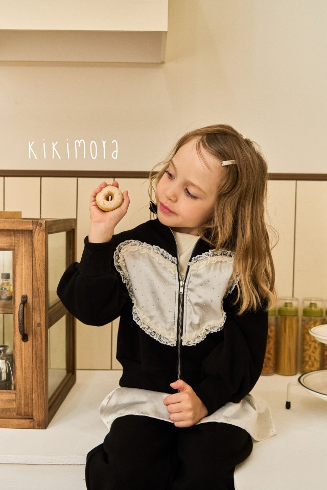Kikimora - Korean Baby Fashion - #onlinebabyboutique - Romantic Heart Zip-up