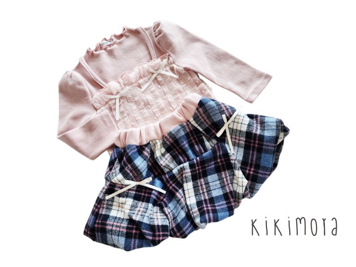 Kikimora - Korean Baby Fashion - #onlinebabyboutique - Check Balloon Skirt - 3