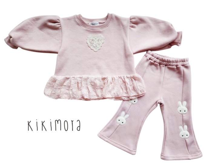 Kikimora - Korean Baby Fashion - #onlinebabyboutique - Snow Rabbit Bootcut Pants - 4