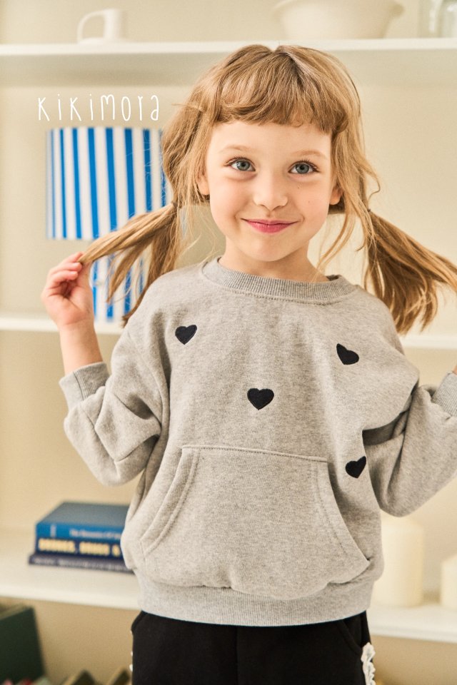 Kikimora - Korean Baby Fashion - #onlinebabyshop - Heart Love Sweatshirt - 10