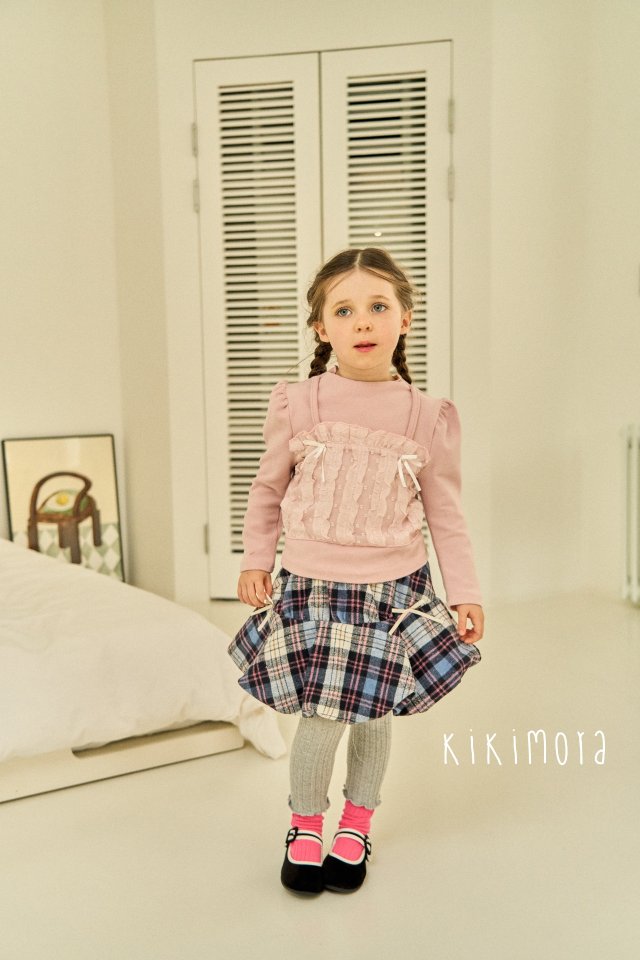 Kikimora - Korean Baby Fashion - #onlinebabyboutique - Check Balloon Skirt - 4