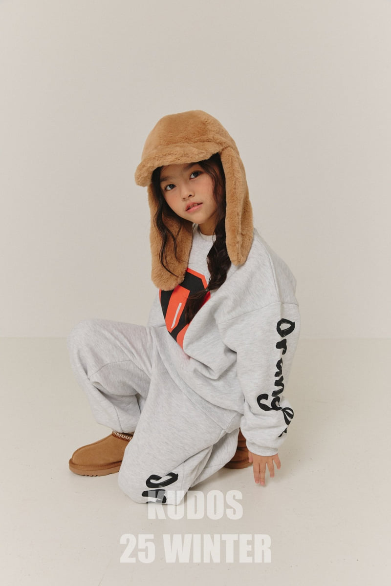 Kudos - Korean Children Fashion - #Kfashion4kids - Orange Logo Sweatshirt - 7