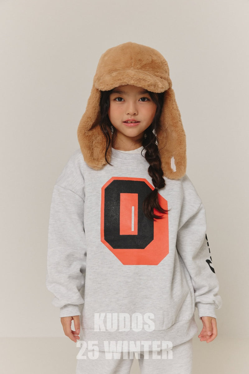 Kudos - Korean Children Fashion - #discoveringself - Orange Logo Sweatshirt - 2