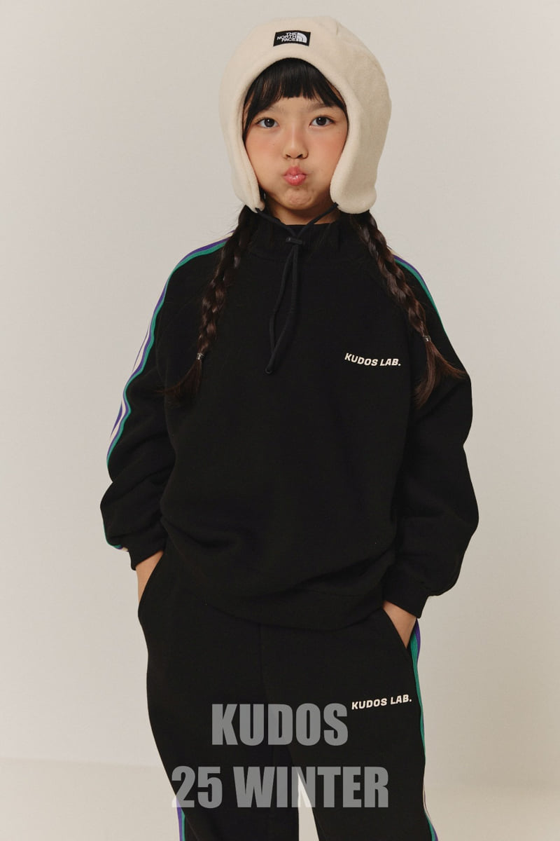 Kudos - Korean Children Fashion - #kidsshorts - Side Tape Mock Neck Sweatshirt - 12