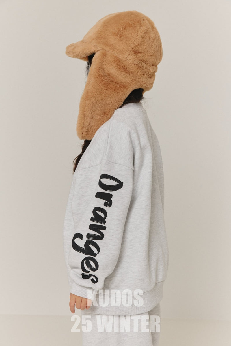 Kudos - Korean Children Fashion - #kidsstore - Orange Logo Sweatshirt - 5