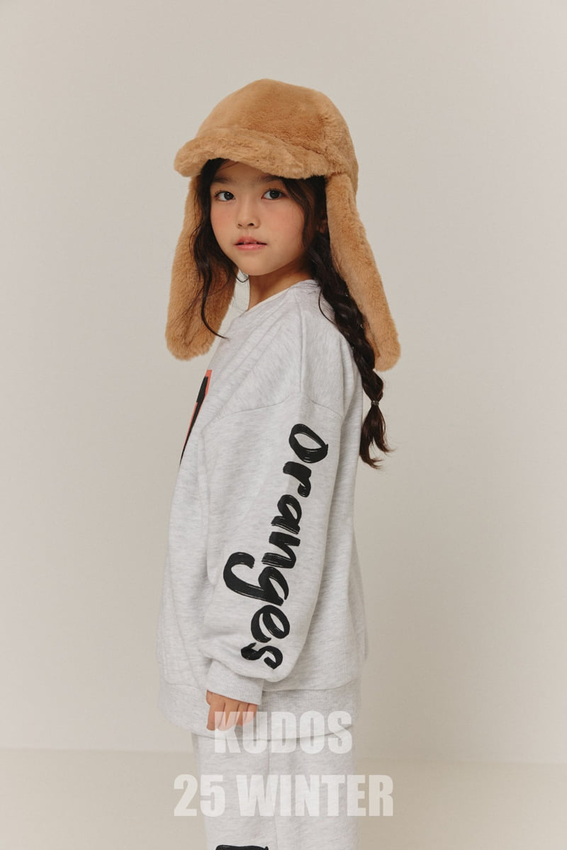 Kudos - Korean Children Fashion - #kidzfashiontrend - Orange Logo Sweatshirt - 6