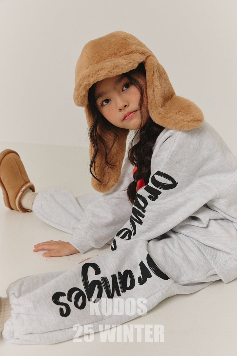 Kudos - Korean Children Fashion - #magicofchildhood - Orange Logo Sweatshirt - 9