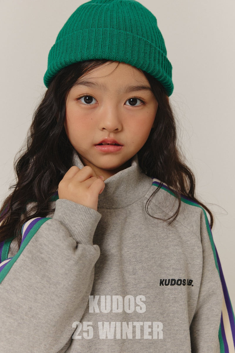 Kudos - Korean Children Fashion - #prettylittlegirls - Side Tape Mock Neck Sweatshirt - 3