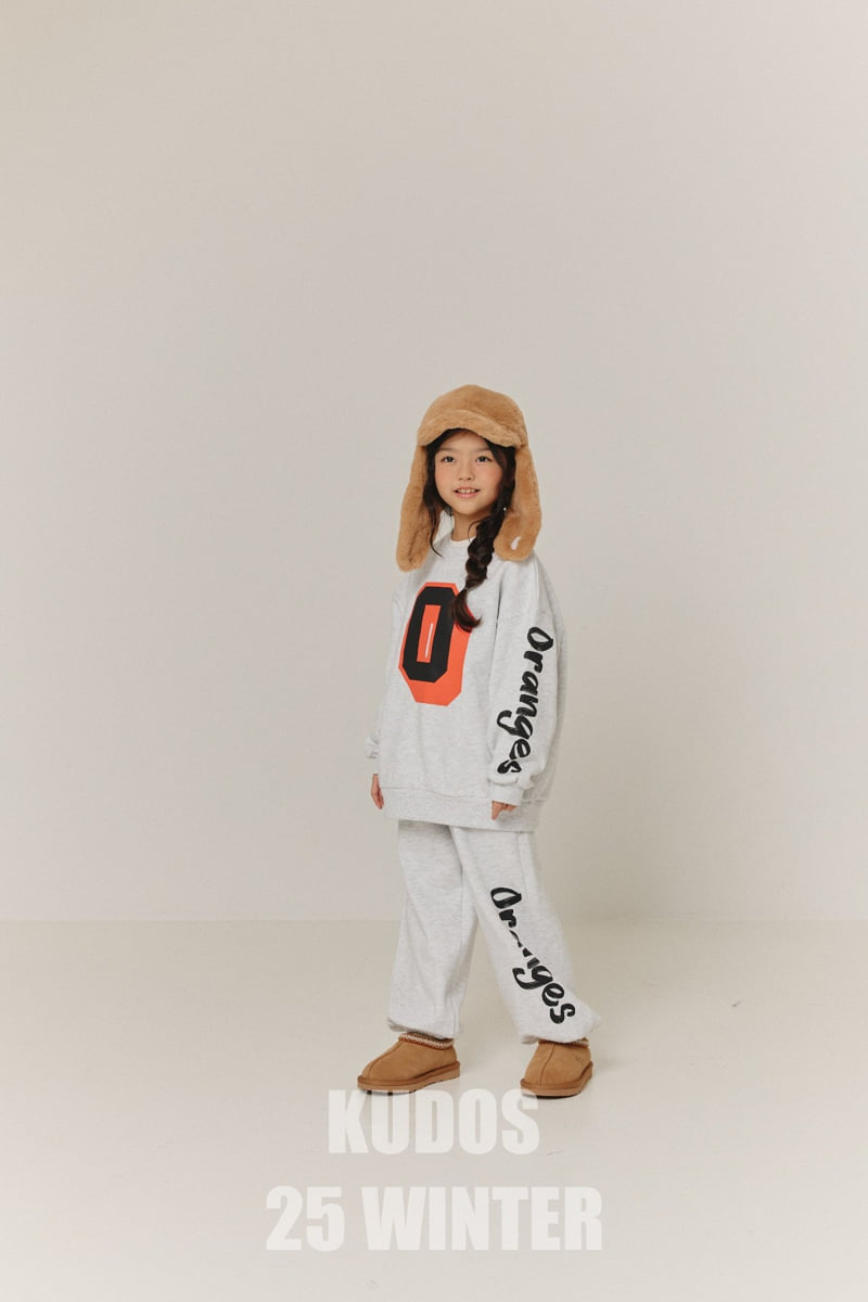 Kudos - Korean Children Fashion - #prettylittlegirls - Orange Logo Track Pants - 6