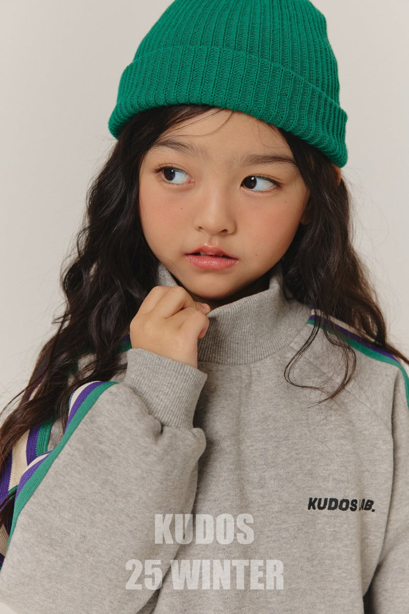 Kudos - Korean Children Fashion - #prettylittlegirls - Side Tape Mock Neck Sweatshirt - 4