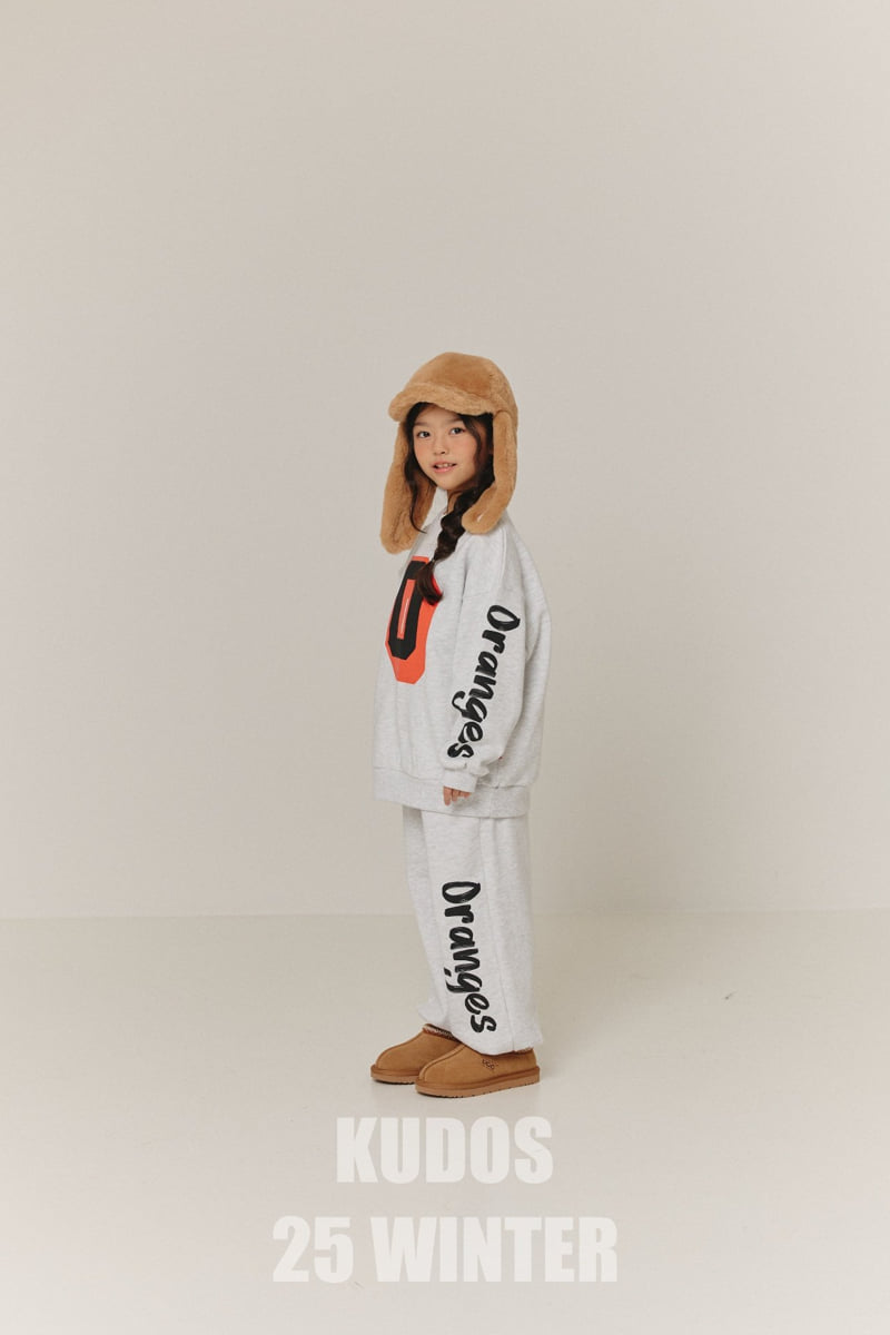 Kudos - Korean Children Fashion - #toddlerclothing - Orange Logo Track Pants - 8