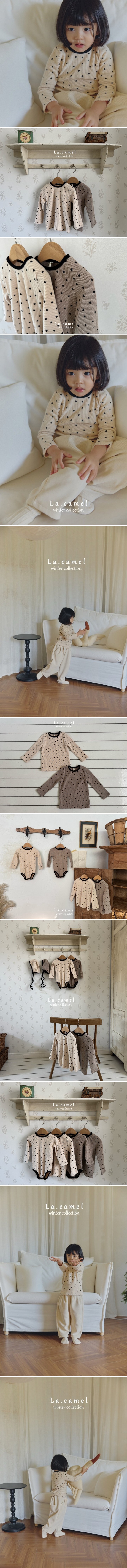La Camel - Korean Baby Fashion - #babyboutiqueclothing - Heart Fleece Tee - 2