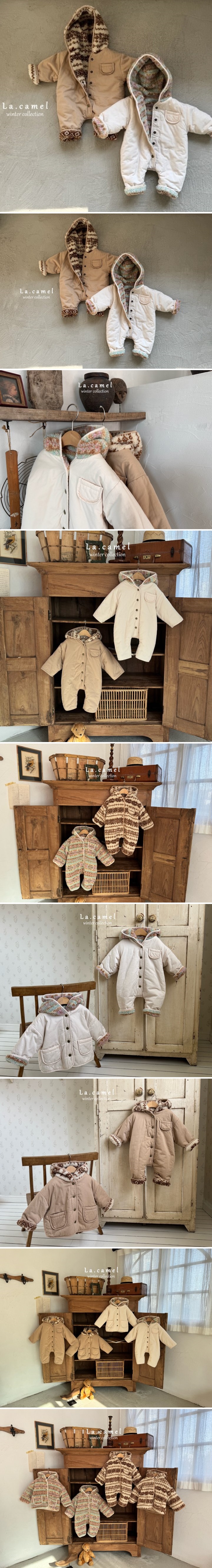 La Camel - Korean Baby Fashion - #babyoninstagram - Candy Reversible Padding Suit - 2