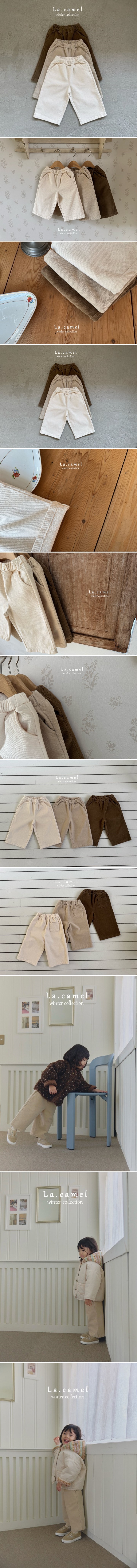 La Camel - Korean Baby Fashion - #onlinebabyboutique - Ob Fleece Corduroy Span Pants - 2
