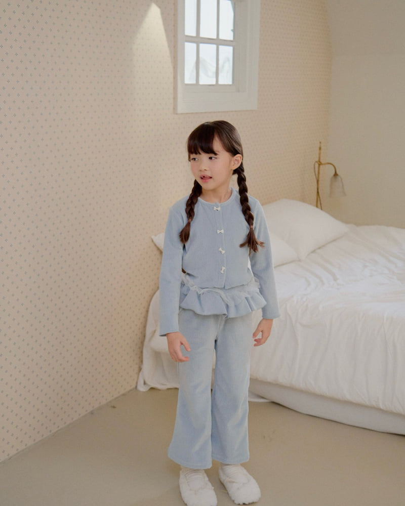 Lago - Korean Children Fashion - #kidzfashiontrend - Fluffy Ribbed Cardigan - 4