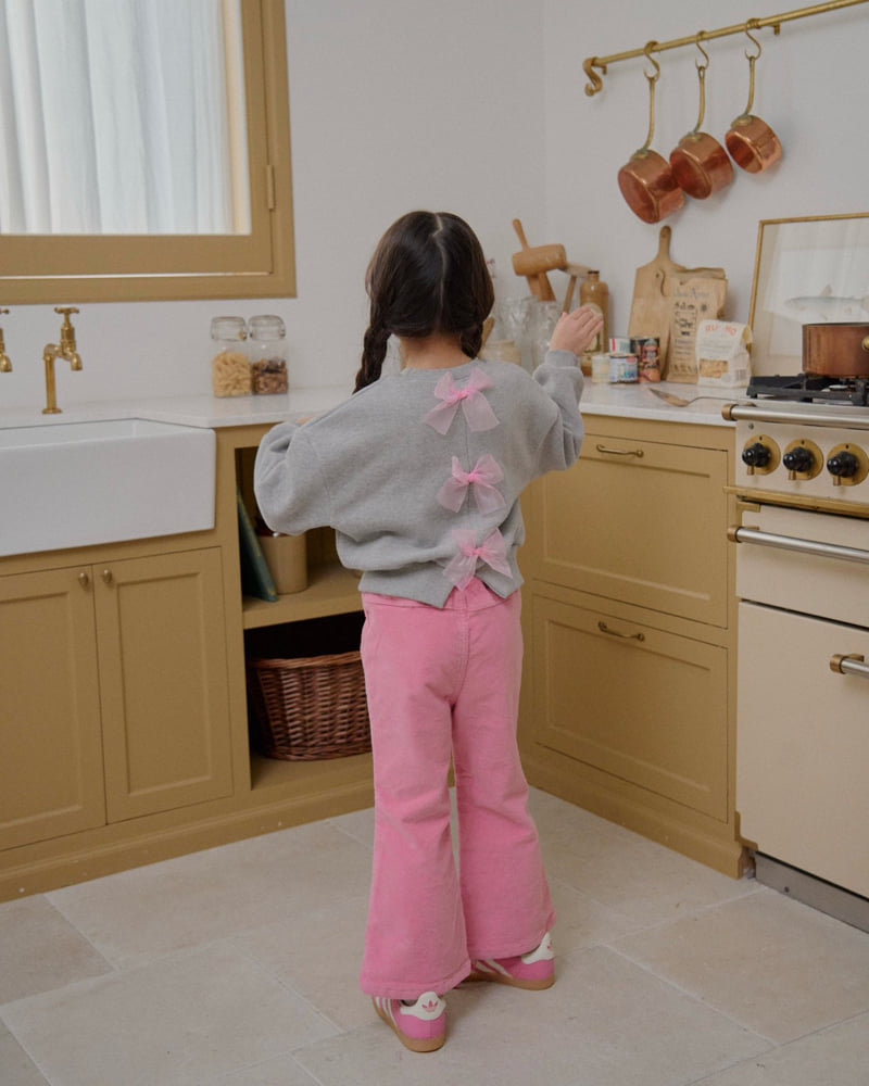 Lago - Korean Children Fashion - #Kfashion4kids - Back Ribbon Sweatshirt - 7