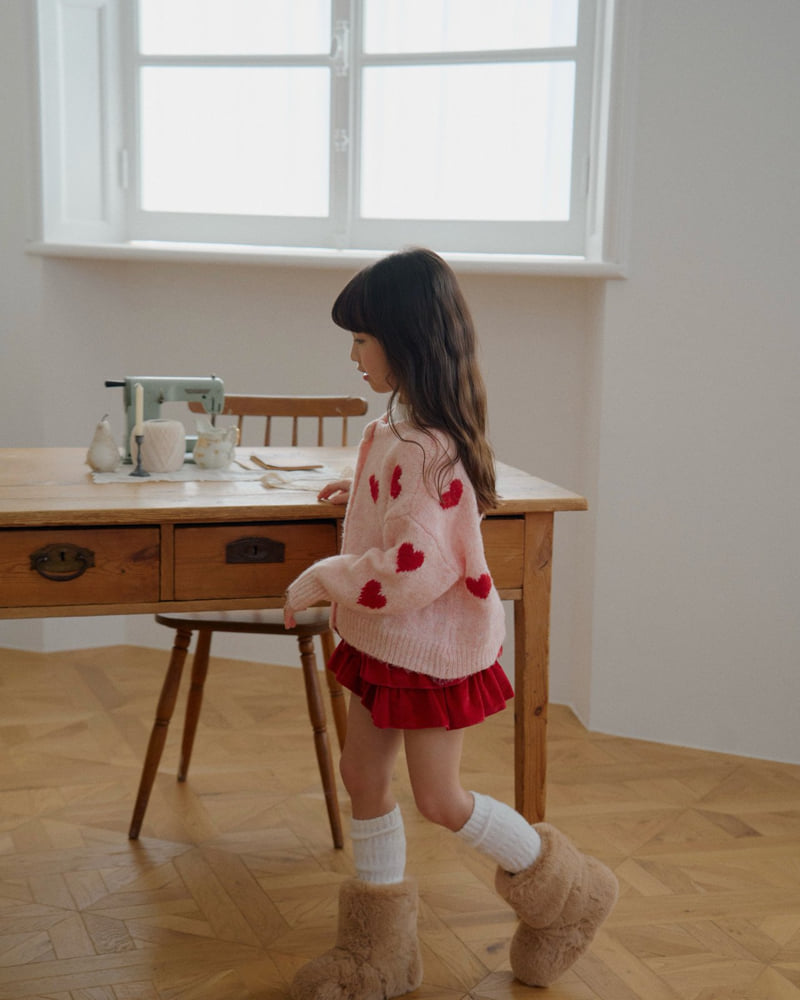 Lago - Korean Children Fashion - #childofig - Heart Fluffy Cardigan - 5