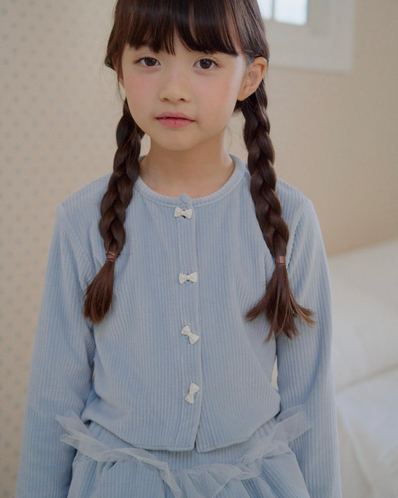 Lago - Korean Children Fashion - #childofig - Fluffy Ribbed Cardigan - 10