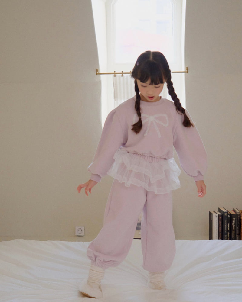 Lago - Korean Children Fashion - #childofig - Vivi Ribbon Sweatshirt - 8