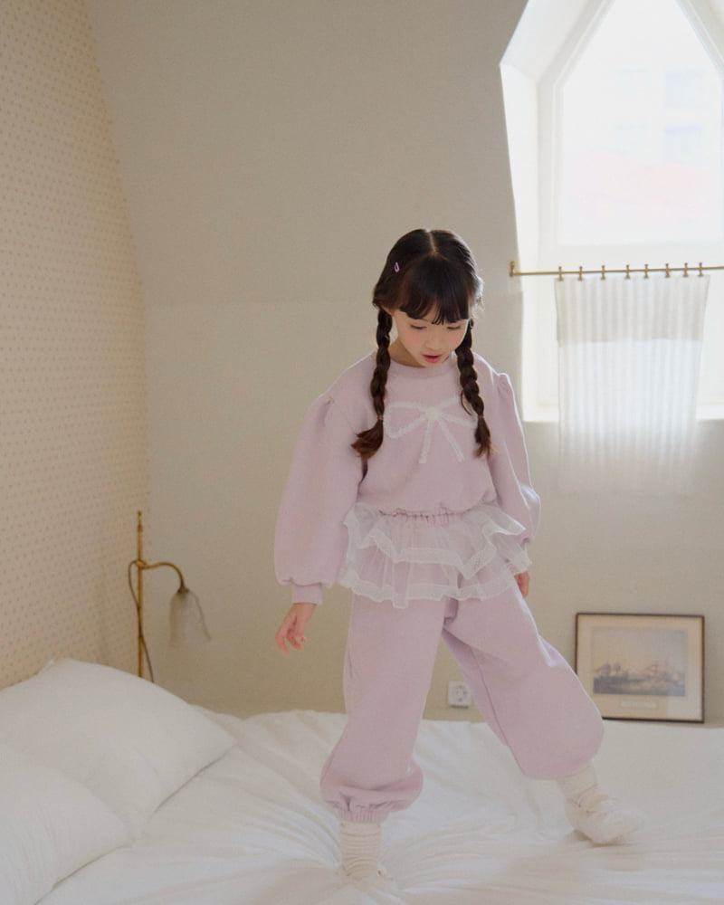 Lago - Korean Children Fashion - #childofig - Vivi Ribbon Sweatshirt - 9